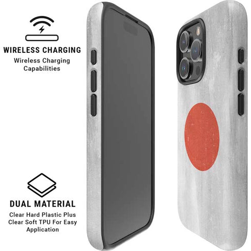 Japanese Flag Distressed iPhone 16 Pro Magsafe Impact Case